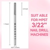 image:imageMakartt Flame Cuticle Nail Drill Bit  332 Shank Tungsten Carbide Bit for Nail Drill Machine Professional Shape Bit for Cuticle Cleaning Smooth Gel NailsSidewall Dead Skin amp Nail Prep Silver2 Pcs Nail Buffer Bit3XF