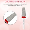 image:imageMakartt Flame Cuticle Nail Drill Bit  332 Shank Tungsten Carbide Bit for Nail Drill Machine Professional Shape Bit for Cuticle Cleaning Smooth Gel NailsSidewall Dead Skin amp Nail Prep SilverDiamond Tapered BitF