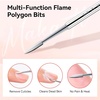 image:imageMakartt Flame Cuticle Nail Drill Bit  332 Shank Tungsten Carbide Bit for Nail Drill Machine Professional Shape Bit for Cuticle Cleaning Smooth Gel NailsSidewall Dead Skin amp Nail Prep SilverCuticle Drill Bit
