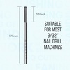 image:imageMakartt Flame Cuticle Nail Drill Bit  332 Shank Tungsten Carbide Bit for Nail Drill Machine Professional Shape Bit for Cuticle Cleaning Smooth Gel NailsSidewall Dead Skin amp Nail Prep SilverNail Buffer Bit3XF