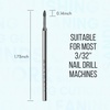 image:imageMakartt Flame Cuticle Nail Drill Bit  332 Shank Tungsten Carbide Bit for Nail Drill Machine Professional Shape Bit for Cuticle Cleaning Smooth Gel NailsSidewall Dead Skin amp Nail Prep SilverSafety Needle Bit