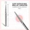image:imageMakartt Flame Cuticle Nail Drill Bit  332 Shank Tungsten Carbide Bit for Nail Drill Machine Professional Shape Bit for Cuticle Cleaning Smooth Gel NailsSidewall Dead Skin amp Nail Prep SilverNeedle shapeF