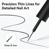 image:imageMakartt Gel Nail Polish Liner Set 8ML 2 Colors White and Black for French Nail Art French Tips Swirls DIY Manicure Soak Off UV Curing with Thin BrushBlack White Gel Liner Polish