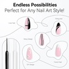 image:imageMakartt Gel Nail Polish Liner Set 8ML 2 Colors White and Black for French Nail Art French Tips Swirls DIY Manicure Soak Off UV Curing with Thin BrushBlack White Gel Liner Polish