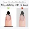 image:imageMakartt Gel Nail Polish Liner Set 8ML 2 Colors White and Black for French Nail Art French Tips Swirls DIY Manicure Soak Off UV Curing with Thin BrushBlack White Gel Liner Polish