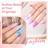 image:imageMakartt Gel Nail Polish Liner Set 8ML 2 Colors White and Black for French Nail Art French Tips Swirls DIY Manicure Soak Off UV Curing with Thin BrushBlooming Gel with Top  Base Coat
