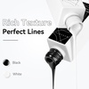 image:imageMakartt Gel Nail Polish Liner Set 8ML 2 Colors White and Black for French Nail Art French Tips Swirls DIY Manicure Soak Off UV Curing with Thin BrushBlack White Gel Liner Polish