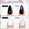 image:imageMakartt Gel Nail Polish Liner Set 8ML 2 Colors White and Black for French Nail Art French Tips Swirls DIY Manicure Soak Off UV Curing with Thin BrushBlack White Gel Polish
