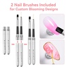 image:imageMakartt Gel Nail Polish Liner Set 8ML 2 Colors White and Black for French Nail Art French Tips Swirls DIY Manicure Soak Off UV Curing with Thin BrushBlooming Gel with Top  Base Coat