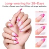 image:imageMakartt Gel Nail Polish Liner Set 8ML 2 Colors White and Black for French Nail Art French Tips Swirls DIY Manicure Soak Off UV Curing with Thin BrushBlooming Gel with Top  Base Coat