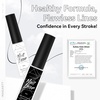 image:imageMakartt Gel Nail Polish Liner Set 8ML 2 Colors White and Black for French Nail Art French Tips Swirls DIY Manicure Soak Off UV Curing with Thin BrushBlack White Gel Liner Polish