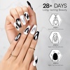image:imageMakartt Gel Nail Polish Liner Set 8ML 2 Colors White and Black for French Nail Art French Tips Swirls DIY Manicure Soak Off UV Curing with Thin BrushBlack White Gel Polish
