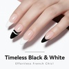 image:imageMakartt Gel Nail Polish Liner Set 8ML 2 Colors White and Black for French Nail Art French Tips Swirls DIY Manicure Soak Off UV Curing with Thin BrushBlack White Gel Liner Polish