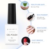 image:imageMakartt Gel Nail Polish Liner Set 8ML 2 Colors White and Black for French Nail Art French Tips Swirls DIY Manicure Soak Off UV Curing with Thin BrushBlack White Gel Polish