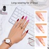 image:imageMakartt Gel Nail Polish Liner Set 8ML 2 Colors White and Black for French Nail Art French Tips Swirls DIY Manicure Soak Off UV Curing with Thin BrushClear Blooming Gel