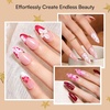 image:imageMakartt Gel Nail Polish Liner Set 8ML 2 Colors White and Black for French Nail Art French Tips Swirls DIY Manicure Soak Off UV Curing with Thin BrushClear Blooming Gel