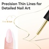 image:imageMakartt Gel Nail Polish Liner Set 8ML 2 Colors White and Black for French Nail Art French Tips Swirls DIY Manicure Soak Off UV Curing with Thin BrushGold Liner Gel Polish
