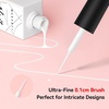 image:imageMakartt Gel Nail Polish Liner Set 8ML 2 Colors White and Black for French Nail Art French Tips Swirls DIY Manicure Soak Off UV Curing with Thin BrushWhite Liner Gel Polish