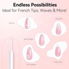 image:imageMakartt Gel Nail Polish Liner Set 8ML 2 Colors White and Black for French Nail Art French Tips Swirls DIY Manicure Soak Off UV Curing with Thin BrushWhite Liner Gel Polish