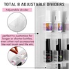 image:imageMakartt Gel Nail Polish Organizer Clear Storage Case Holder for 60 Bottles Large Compartment SpaceSaving Travel Carry Colors DisplayClear 48 bottles