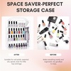 image:imageMakartt Gel Nail Polish Organizer Clear Storage Case Holder for 60 Bottles Large Compartment SpaceSaving Travel Carry Colors DisplayClear 60 bottles