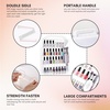 image:imageMakartt Gel Nail Polish Organizer Clear Storage Case Holder for 60 Bottles Large Compartment SpaceSaving Travel Carry Colors DisplayClear 60 bottles