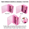 image:imageMakartt Gel Nail Polish Organizer Clear Storage Case Holder for 60 Bottles Large Compartment SpaceSaving Travel Carry Colors DisplayPink 48 bottles