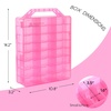 image:imageMakartt Gel Nail Polish Organizer Clear Storage Case Holder for 60 Bottles Large Compartment SpaceSaving Travel Carry Colors DisplayPink 48 bottles