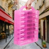 image:imageMakartt Gel Nail Polish Organizer Clear Storage Case Holder for 60 Bottles Large Compartment SpaceSaving Travel Carry Colors DisplayPink 48 bottles