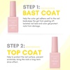 image:imageMakartt Gel Top Coat  2PCS No Wipe Top Coat Gel Nail Polish LongLasting Glossy Finish Clear Nail Polish NonYellowing Pink Bottle Soak Off with UVLED Lamp DIY Manicure Gift for WomenClear Gel Base  Top Coat  2pcs  8ml