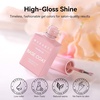 image:imageMakartt Gel Top Coat  2PCS No Wipe Top Coat Gel Nail Polish LongLasting Glossy Finish Clear Nail Polish NonYellowing Pink Bottle Soak Off with UVLED Lamp DIY Manicure Gift for WomenSunKissed Sands Rubber Base Gel  8ml