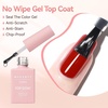 image:imageMakartt Gel Top Coat  2PCS No Wipe Top Coat Gel Nail Polish LongLasting Glossy Finish Clear Nail Polish NonYellowing Pink Bottle Soak Off with UVLED Lamp DIY Manicure Gift for WomenClear Gel Top Coat  2pcs  8ml