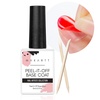image:imageMakartt Gel Top Coat  2PCS No Wipe Top Coat Gel Nail Polish LongLasting Glossy Finish Clear Nail Polish NonYellowing Pink Bottle Soak Off with UVLED Lamp DIY Manicure Gift for WomenClear Peel Off Gel Base Coat  15ml