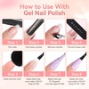 image:imageMakartt Gel Top Coat  2PCS No Wipe Top Coat Gel Nail Polish LongLasting Glossy Finish Clear Nail Polish NonYellowing Pink Bottle Soak Off with UVLED Lamp DIY Manicure Gift for WomenClear Gel Top Coat  2pcs  8ml