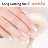 image:imageMakartt Gel Top Coat  2PCS No Wipe Top Coat Gel Nail Polish LongLasting Glossy Finish Clear Nail Polish NonYellowing Pink Bottle Soak Off with UVLED Lamp DIY Manicure Gift for WomenSunKissed Sands Rubber Base Gel  8ml