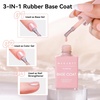 image:imageMakartt Gel Top Coat  2PCS No Wipe Top Coat Gel Nail Polish LongLasting Glossy Finish Clear Nail Polish NonYellowing Pink Bottle Soak Off with UVLED Lamp DIY Manicure Gift for WomenSunKissed Sands Rubber Base Gel  8ml
