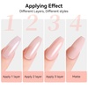 image:imageMakartt Gel Top Coat  2PCS No Wipe Top Coat Gel Nail Polish LongLasting Glossy Finish Clear Nail Polish NonYellowing Pink Bottle Soak Off with UVLED Lamp DIY Manicure Gift for WomenSunKissed Sands Rubber Base Gel  8ml