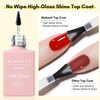 image:imageMakartt Gel Top Coat  2PCS No Wipe Top Coat Gel Nail Polish LongLasting Glossy Finish Clear Nail Polish NonYellowing Pink Bottle Soak Off with UVLED Lamp DIY Manicure Gift for WomenClear Gel Base  Top Coat  2pcs  8ml