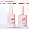 image:imageMakartt Gel Top and Base Coat Set 2 PCS 15ml No Wipe Upgrade DiamondShine LongLasting Base and Top Coat Gel Nail Polish Soak Off UV LED Lamp Needed Home DIY Gift WomenClear Top Coat 2 Pcs