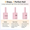 image:imageMakartt Gel Top and Base Coat Set 2 PCS 15ml No Wipe Upgrade DiamondShine LongLasting Base and Top Coat Gel Nail Polish Soak Off UV LED Lamp Needed Home DIY Gift WomenTop  Base  Builder Kit 3 Pcs