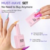 image:imageMakartt Gel Top and Base Coat Set 2 PCS 15ml No Wipe Upgrade DiamondShine LongLasting Base and Top Coat Gel Nail Polish Soak Off UV LED Lamp Needed Home DIY Gift WomenBase and Top Coat Kit 2 Pcs