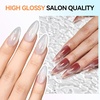 image:imageMakartt HemaFree Gel Top and Base Coat Set 2 PCS 15ml No Wipe Upgraded Mild Formula DiamondShine LongLasting Base and Top Coat Gel Nail Polish Soak Off UV LED Lamp Needed Home DIY Gift WomenClear Cat Eye Top Coat 1 Pcs