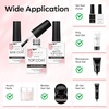 image:imageMakartt HemaFree Gel Top and Base Coat Set 2 PCS 15ml No Wipe Upgraded Mild Formula DiamondShine LongLasting Base and Top Coat Gel Nail Polish Soak Off UV LED Lamp Needed Home DIY Gift WomenBase  Top  Matte Coat 3 Pcs