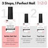 image:imageMakartt HemaFree Gel Top and Base Coat Set 2 PCS 15ml No Wipe Upgraded Mild Formula DiamondShine LongLasting Base and Top Coat Gel Nail Polish Soak Off UV LED Lamp Needed Home DIY Gift WomenTop  Base  Builder 3 Pcs