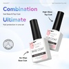 image:imageMakartt HemaFree Gel Top and Base Coat Set 2 PCS 15ml No Wipe Upgraded Mild Formula DiamondShine LongLasting Base and Top Coat Gel Nail Polish Soak Off UV LED Lamp Needed Home DIY Gift WomenBase  Top Coat 2 Pcs