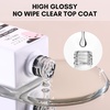 image:imageMakartt HemaFree Gel Top and Base Coat Set 2 PCS 15ml No Wipe Upgraded Mild Formula DiamondShine LongLasting Base and Top Coat Gel Nail Polish Soak Off UV LED Lamp Needed Home DIY Gift WomenTop Coat for Chrome Nail Powder 1 Pcs