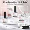 image:imageMakartt HemaFree Gel Top and Base Coat Set 2 PCS 15ml No Wipe Upgraded Mild Formula DiamondShine LongLasting Base and Top Coat Gel Nail Polish Soak Off UV LED Lamp Needed Home DIY Gift WomenBase  Top  Matte Coat 3 Pcs