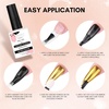 image:imageMakartt HemaFree Gel Top and Base Coat Set 2 PCS 15ml No Wipe Upgraded Mild Formula DiamondShine LongLasting Base and Top Coat Gel Nail Polish Soak Off UV LED Lamp Needed Home DIY Gift WomenTop Coat for Chrome Nail Powder 1 Pcs