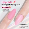 image:imageMakartt HemaFree Gel Top and Base Coat Set 2 PCS 15ml No Wipe Upgraded Mild Formula DiamondShine LongLasting Base and Top Coat Gel Nail Polish Soak Off UV LED Lamp Needed Home DIY Gift WomenMatte Top Coat 1 Pcs