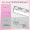 image:imageMakartt Holo Nail Stand for PressOn Nails DIY Magnetic Holder 1 Flower amp 2 Long Bases 10 Nail Stands for Gel Curing Beginners Practice Nail Tech amp Creators Display Nails Clear Pink 48 PuttyHolo Pink Stands with Clear Base